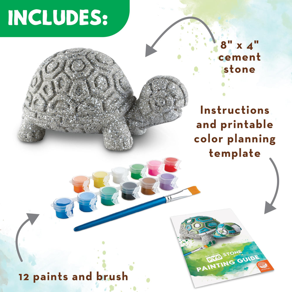 MindWare stone turtle 8 by 4 inch size for durable outdoor display