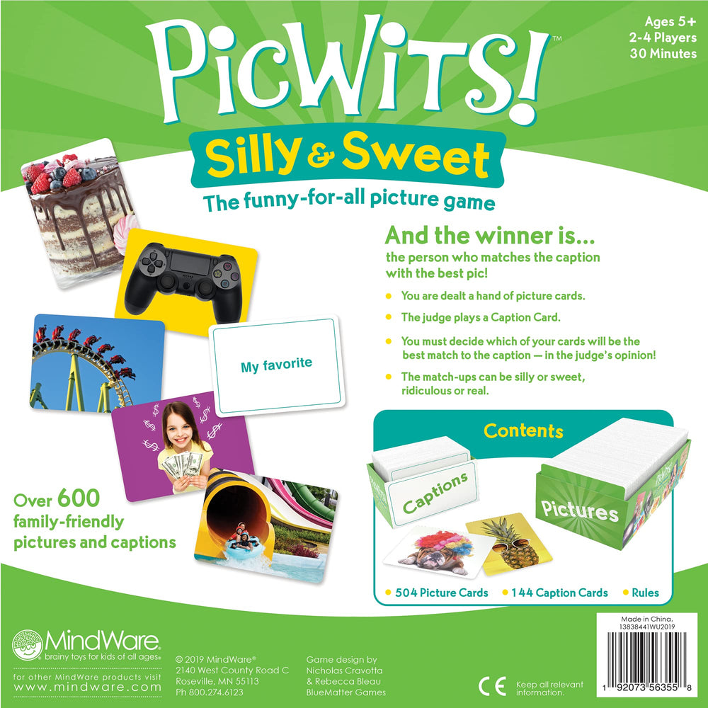 MindWare PicWits suitable for four or more players and ages six and up.