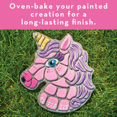 MindWare Paint Your Own Stepping Stone Unicorn color guide to plan designs.