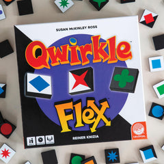 MindWare Qwirkle Flex drawstring bag for portable, organized gameplay.
