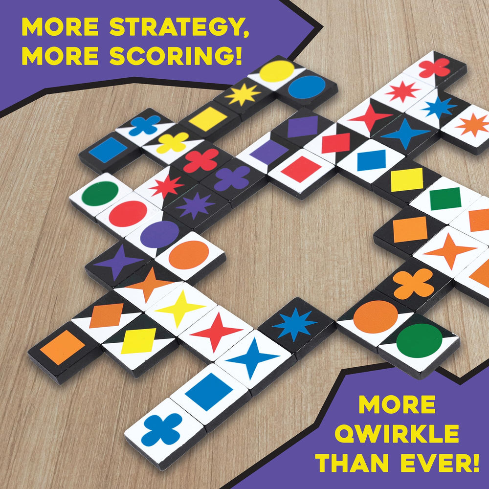 MindWare Qwirkle Flex split tiles expand options for deeper strategy.