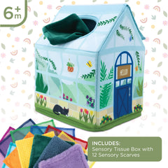 MindWare Sensory Sprouts twelve textured scarves boost tactile awareness during play.