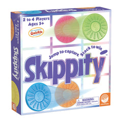 MindWare Skippity board ready for family game nights with colorful skippers.