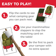 MindWare Slappy Camper marshmallow-slapper-stick; tactile slap action adds excitement for kids.