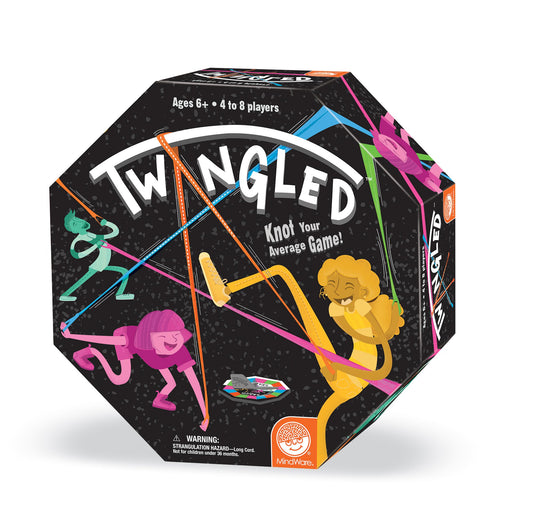 MindWare Twangled game group huddle during play, fostering teamwork and quick communication