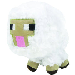 Minecraft Baby Sheep plush toy, front view, soft cuddle companion for playtime and bedtime.