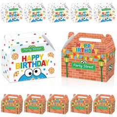 MinFyberd street theme box with red brick wall for festive party favors
