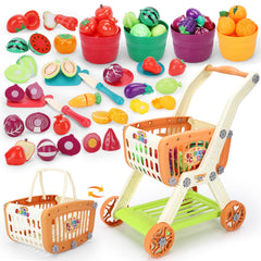 Ming You kids shopping cart for pretend store play with durable plastic.