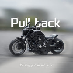 Ming You pull back motorcycle toy on floor for quick action play