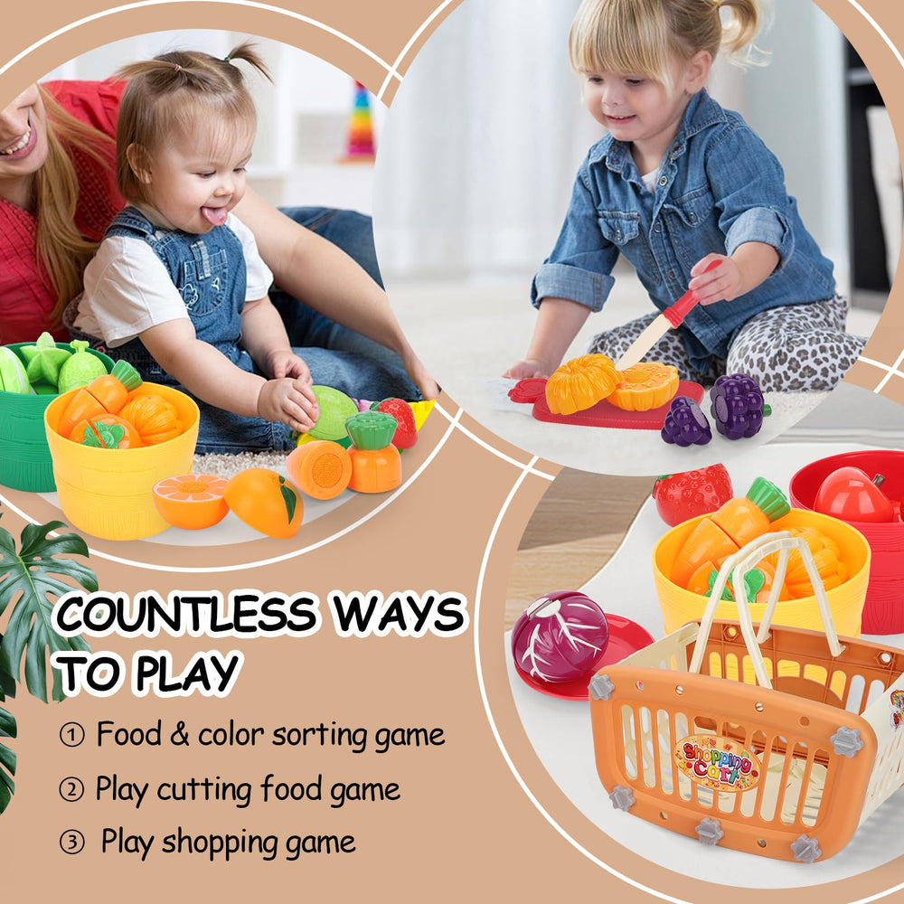 Ming You sorting buckets help color and food sorting during imaginative play.