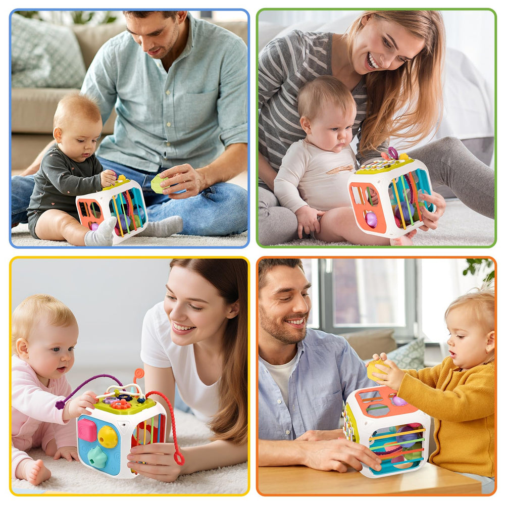 MINGKIDS shape-sorter blocks encourage color matching and problem-solving for little hands