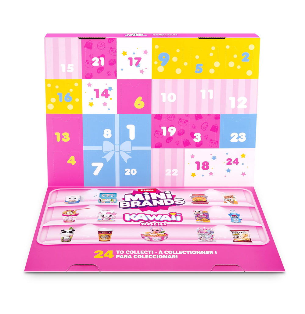 Close-up of colorful Kawaii miniatures from Mini Brands for collectors