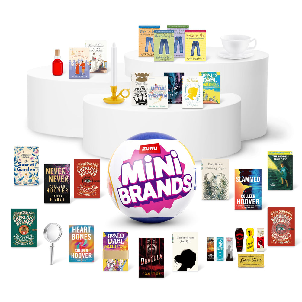 Mini Brands Mini Books Series 2 capsule—page-spine peek, hidden surprises entice curious readers.