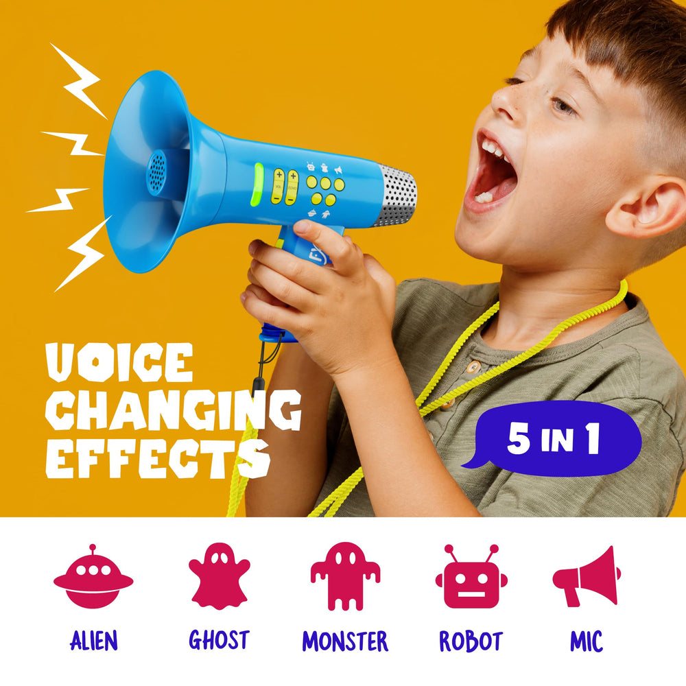 Mini Explorer voice changer in Monster mode sparks energetic pretend play and performances.
