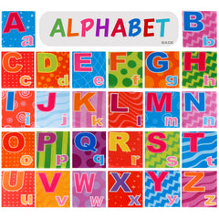 Mini Tudou alphabet cards with vibrant colors and playful patterns for exploration