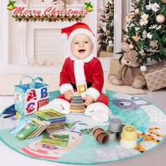 Mini Tudou alphabet cards with drawstring storage bag for easy organization