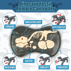 Mini Tudou detailed dinosaur design with sharp teeth and 3D eyes