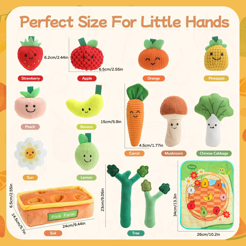 Mini Tudou tree-trunk-play-base: sturdy plush for pretend gardening.