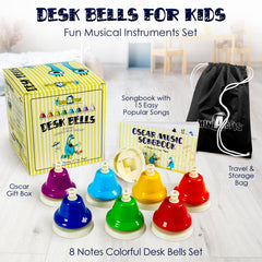 MINIARTIS colorful hand bells help toddlers develop rhythm and hand-eye coordination.
