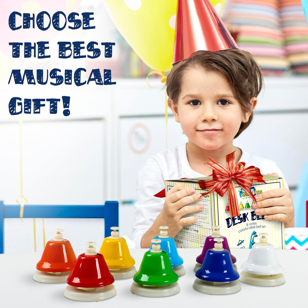 MINIARTIS durable, BPA-free desk bells provide safe, tactile music exploration.