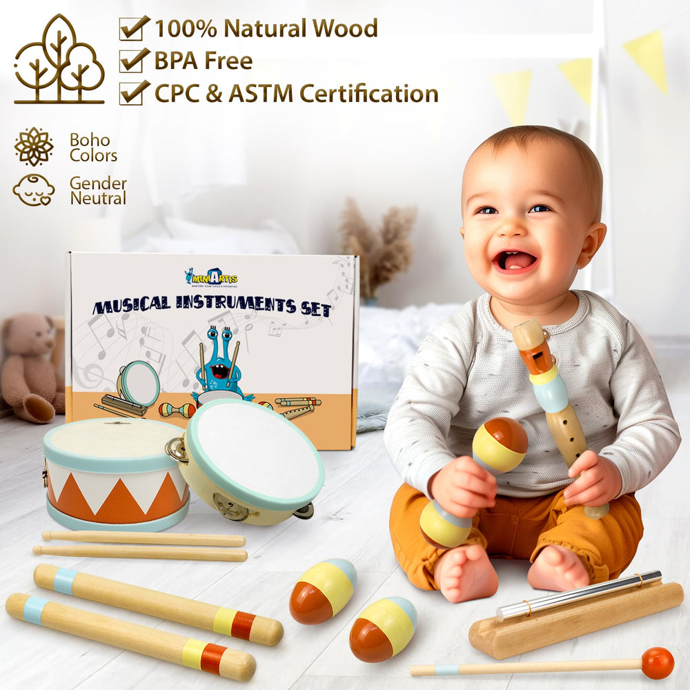 MINIARTIS rhythm sticks foster coordination and beat recognition during play