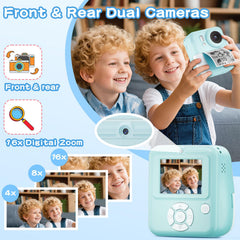 MINIBEAR Kids Camera printing action capturing three-second prints during playtime
