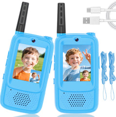 MINIBEAR video walkie talkies two pack for outdoor play and easy communication.