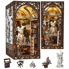 MiniCity Bernini's Workshop book nook assembly scene for collectors