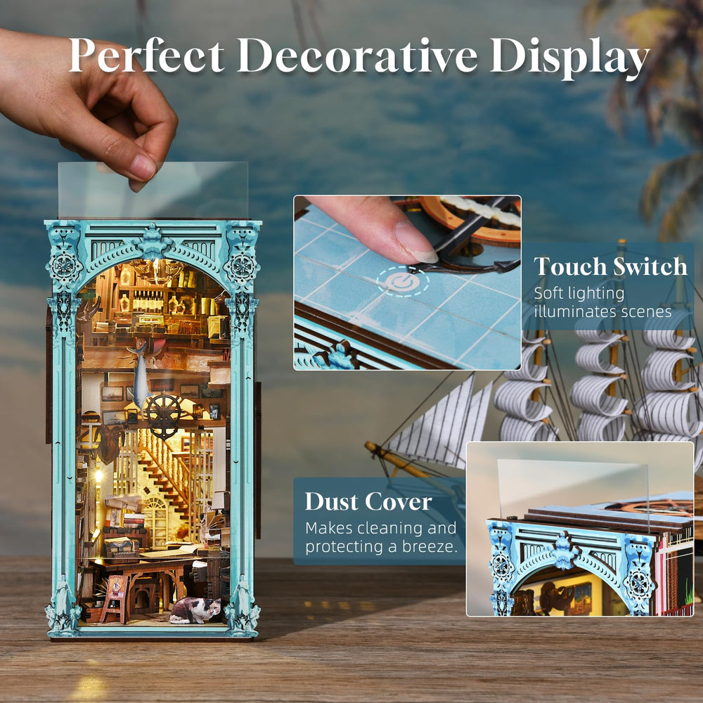 MiniCity book nook dust cover for easy surface protection.
