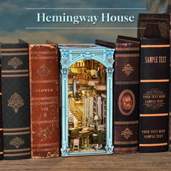 MiniCity book nook gift-ready display on bookshelf.