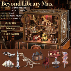 MiniCity Book Nook Kit shows detailed woodwork for a realistic display.
