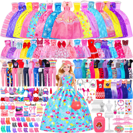 MINIFUN doll clothes set for imaginative play and easy dressing