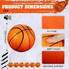Close-up of MiniInflat foam basketball texture in orange