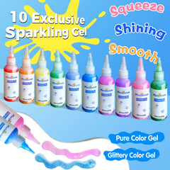 MINISENTIALS Aqua art gel colors paired with sea creature molds for crafting.