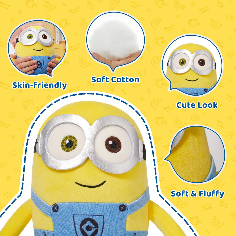 MINISO Bob Minions plush, compact size makes a great travel companion.