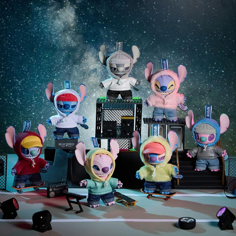 MINISO Stitch figure closeup shows precise craftsmanship and durable materials.