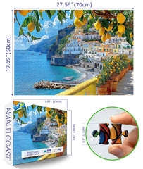 MINIWAN Panoramic View Puzzle highlights Amalfi Coast scenery for relaxed evenings