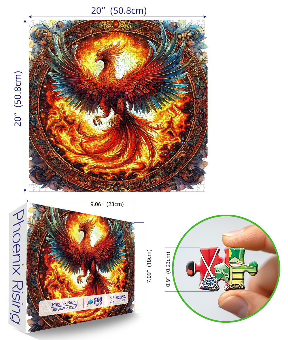 MINIWAN vibrant phoenix-fire artwork ideal for family evenings.