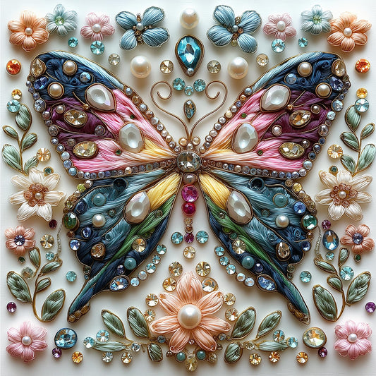 MINIWAN butterfly-puzzle diamond art shows shimmering crystals for a soothing, immersive experience.