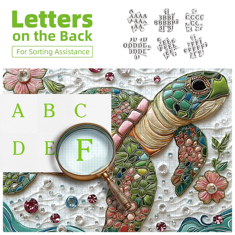 MINIWAN colorful crystal flower puzzle artwork inspires relaxed, focused evenings.