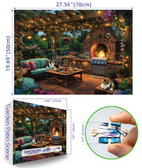 MINIWAN vibrant hydrangeas scene inviting immersive puzzle enjoyment