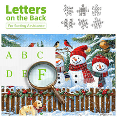 MINIWAN winter fence scene with holly berries for seasonal ambiance.