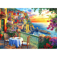 MINIWAN Italy Cinque Terre puzzle with coastal village scenery for family puzzle nights.
