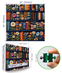 MINIWAN wildflower pages art puzzle capturing vintage book spine detail