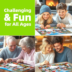 MINIWAN 1000-piece puzzle – ideal holiday gift for puzzle lovers and families
