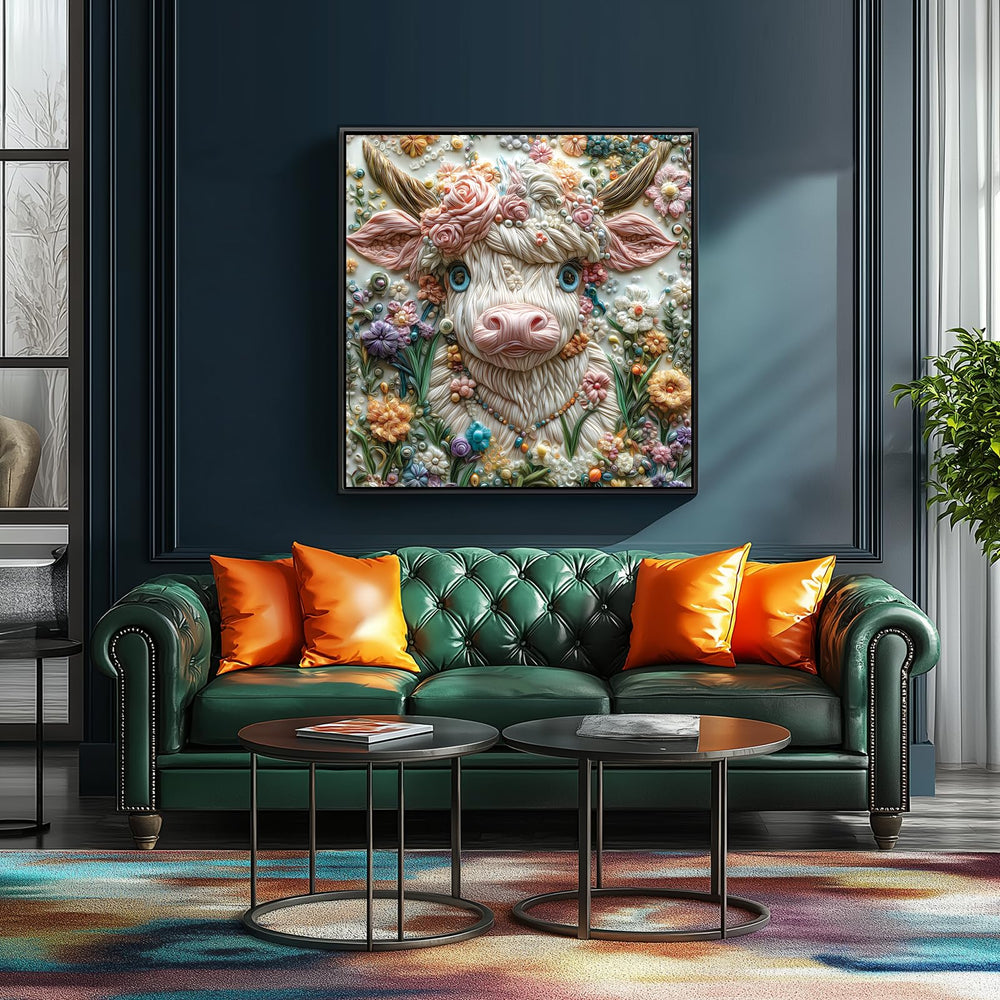 MINIWAN matte anti-glare finish preserves intricate cow artwork.