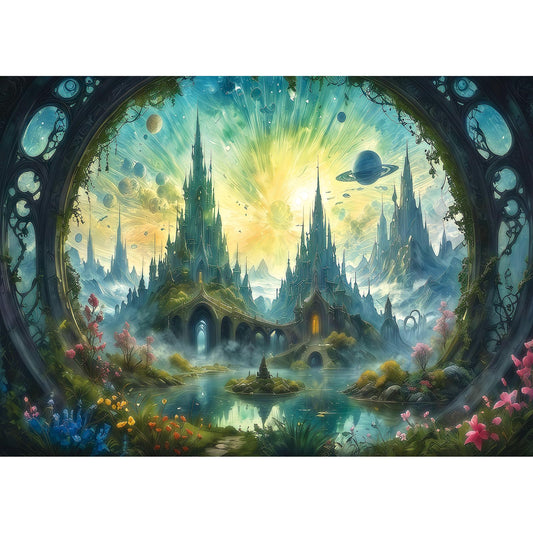 MINIWAN science-fiction landscape puzzle cover—ideal for immersive solo puzzle sessions.