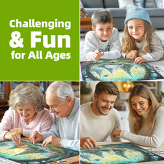 MINIWAN science-fiction landscape puzzle finished size—great for framing after completion.