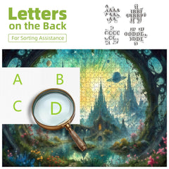 MINIWAN science-fiction landscape puzzle poster—glare-free reference to guide planning.