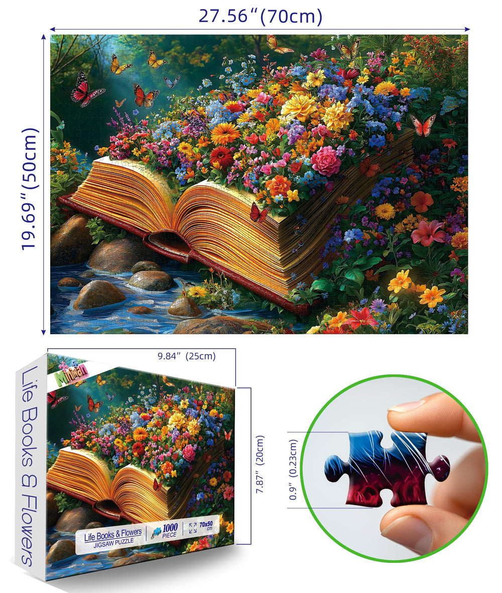 MINIWAN Spring Life Book puzzle design details showcase floral motifs for visual interest